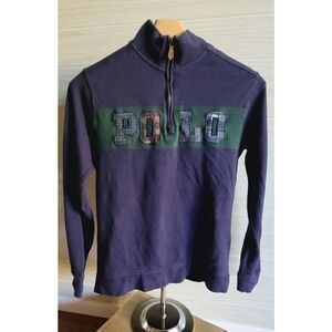 Polo Ralph Lauren Blue Multicolor Plaid Pullover Boys Large 14/16